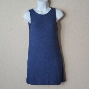 White House Black Market blue knit dress sz s